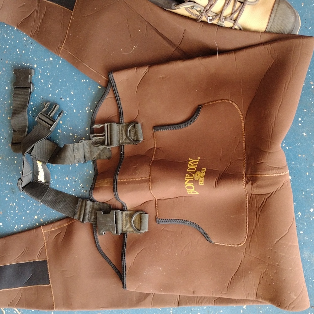 Bone dry water waders